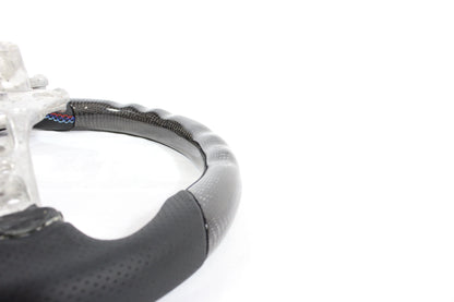 BMW FXX CARBON FIBRE / LEATHER FLAT BOTTOM STEERING WHEEL