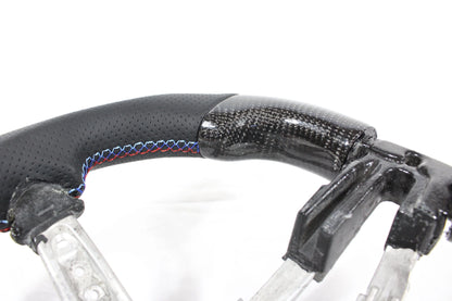BMW FXX CARBON FIBRE / LEATHER FLAT BOTTOM STEERING WHEEL