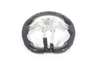 BMW FXX CARBON FIBRE / LEATHER FLAT BOTTOM STEERING WHEEL