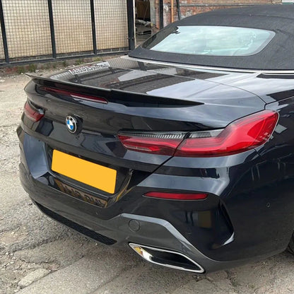 BMW 8 Series G14 / M8 F91 Convertible Pre-Preg Dry Carbon Fibre V Style Rear Spoiler Sooqoo (2018+)