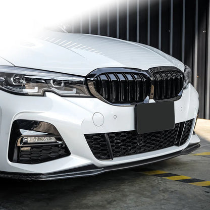 ABS Double Slat Gloss Black Front Grille For G20 / G28 BMW 3 Series 330i M340i