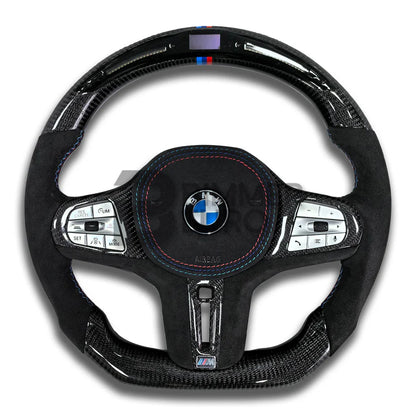 Custom LED Carbon Fiber Steering Wheel for All G Chassis Models - G20 / G22 / G30 / G42 / G80 / G82 / G87 / G Series / BMW 2 Series 3 Series 4 Series 5 Series M3 M4