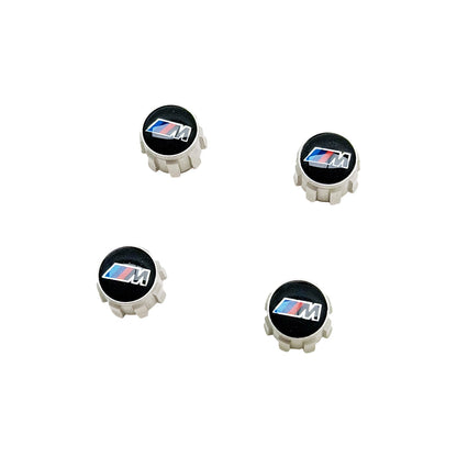 Genuine BMW M Performance M Logo Wheel Tyre Air Valve Caps Dust Covers 36105B5C8E5 (Set of 4)