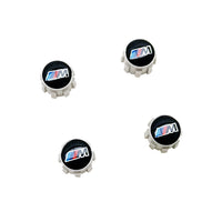 Genuine BMW M Performance M Logo Wheel Tyre Air Valve Caps Dust Covers 36105B5C8E5 (Set of 4)