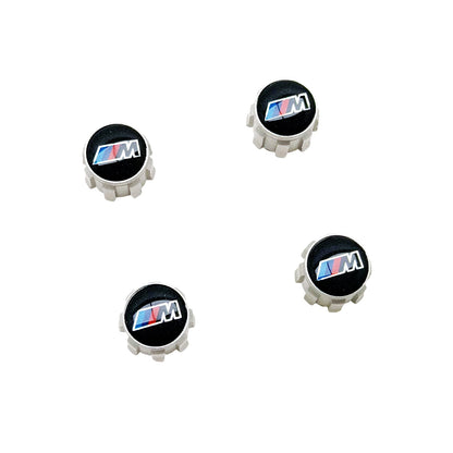 Genuine BMW M Performance M Logo Wheel Tyre Air Valve Caps Dust Covers 36105B5C8E5 (Set of 4)