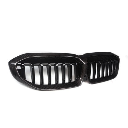 Carbon Fiber Single Slat Front Grille For G20 / G28 BMW 3 Series 330i M340i Pre LCI