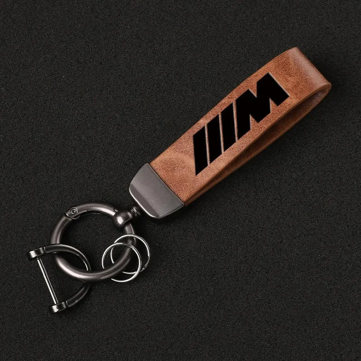 LEATHER M KEYCHAIN FOR E90 / E92 / F22 / F30 / F32 / F10 / G20 / G22 / G42 BMW 2 / 3 / 4 / 5 / 6 / 7 / 8 SERIES
