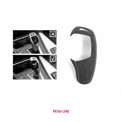 ALCANTARA / CARBON FIBER LEATHER GEAR SHIFTER INTERIOR TRIM FOR F30 / F32 / F34 / F36 BMW 3 / 4 SERIES