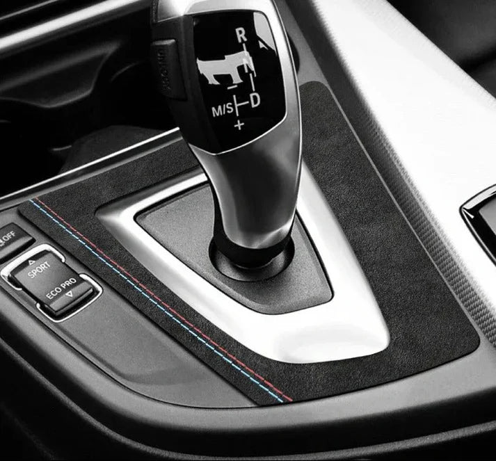ALCANTARA / CARBON FIBER LEATHER GEARBOX INTERIOR TRIM FOR F30 / F32 / F34 / F36 FOR 3 / 4 SERIES