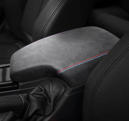 Alcantara / Carbon Fiber Leather Armrest Interior Trim for F30 / F32 / F34 / F36 BMW 3 / 4 Series