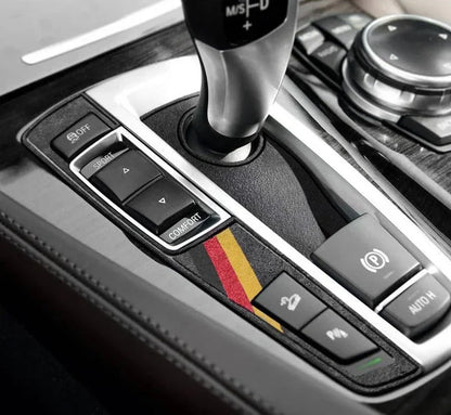 ALCANTARA GEAR SHIFTER SURFACE TRIM COVER FOR F10 / F07 / F01 / F02 / F25 / F26 BMW 5 / 7 / X3 / X4 Series