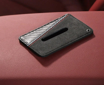 Alcantara & Napa Leather / Carbon Leather BMW Card Holder