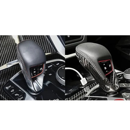 Dry Carbon Fiber Gear Shift Knob Cover for BMW G80 G82 G87 F97 F90 F91 F92 F93 F98