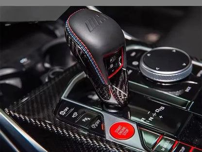 Dry Carbon Fiber Gear Shift Knob Cover for BMW G80 G82 G87 F97 F90 F91 F92 F93 F98