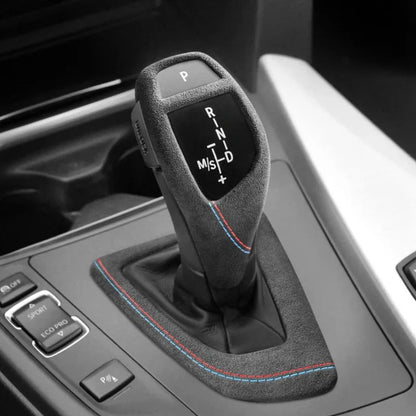 ALCANTARA / CARBON FIBER LEATHER GEAR SHIFTER INTERIOR TRIM FOR F30 / F32 / F34 / F36 BMW 3 / 4 SERIES