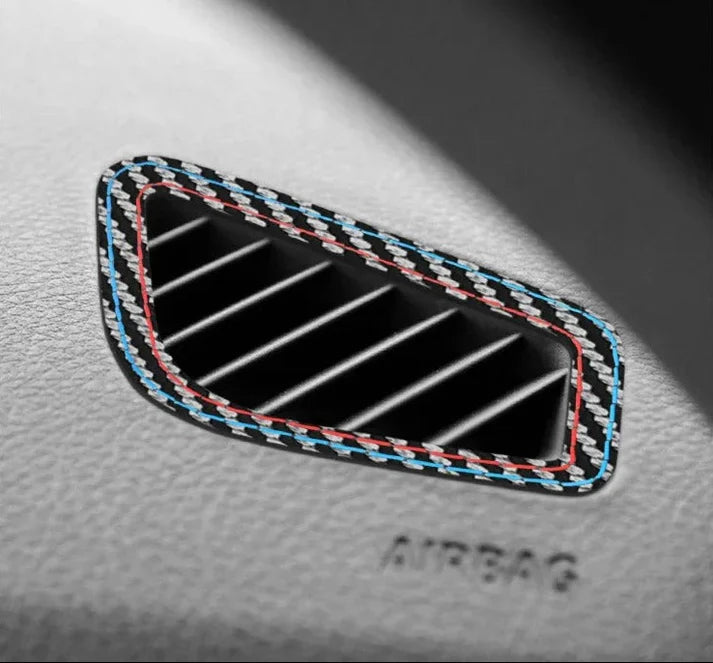 ALCANTARA / CARBON FIBER LEATHER DASHBOARD VENT INTERIOR TRIM FOR F30 / F32 / F34 / F36 BMW 3 / 4 SERIES