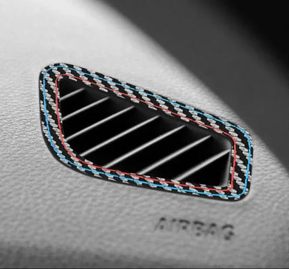 ALCANTARA / CARBON FIBER LEATHER DASHBOARD VENT INTERIOR TRIM FOR F30 / F32 / F34 / F36 BMW 3 / 4 SERIES