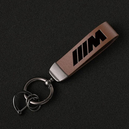 LEATHER M KEYCHAIN FOR E90 / E92 / F22 / F30 / F32 / F10 / G20 / G22 / G42 BMW 2 / 3 / 4 / 5 / 6 / 7 / 8 SERIES