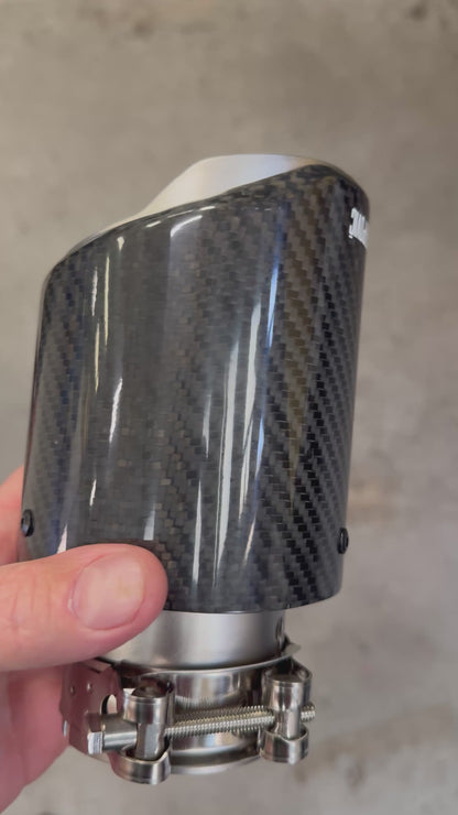 Akrapovic Style BMW F90 F91 F92 F93 M5 M8 Carbon and stainless Tips