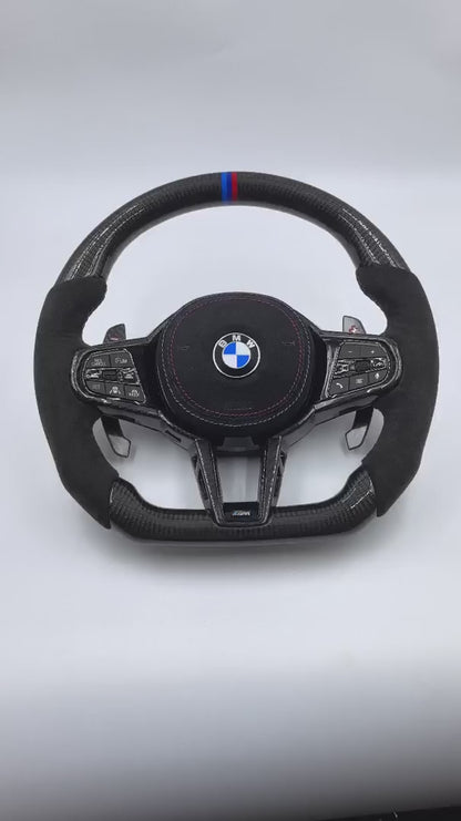 2025 LCI Style Custom Carbon Fiber Steering Wheel for G Chassis (Retrofit All G & F Chassis Models)