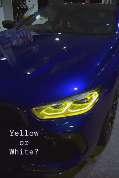 BMW 8 Series and M8 DRLs for G14 G15 G16 F91 F92 F93 M850i 840i 840d. Yellow, Dual colour and RGB