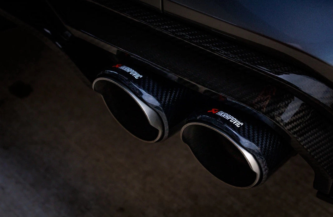 BMW Akrapovic Styled exhaust system for M8 M5 F90 F91 F92 F93 stainless with Carbon Tips