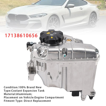 Aluminum Coolant Reservoir Expansion Tank for BMW G14 G15 G16 840i 17138610656