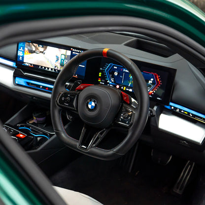 SHFT Gloss Carbon Fibre Steering Wheel Trim For BMW G90/G99 M5, G60/G61 5 Series, G45 X3 & G70 7 Series & more