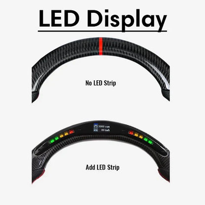 Custom Carbon Fiber LED Steering Wheel for A90 Toyota Supra MK5