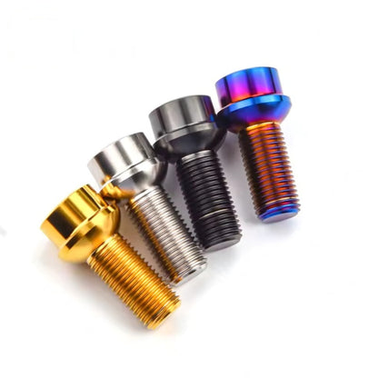TS 1 lot=20pcs Titanium Alloy Automotive Wheel Titanium Alloy Modified Screws M12X28X1.5/1.25mm/M14X28X1.25/1.5mm Hub Screws BMW
